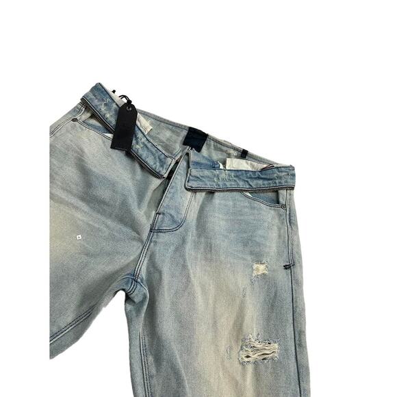 NEW ! RTA CHAPLIN WASHED TORN ZIP AROUND JEAN SIZE-27 - Picture 10 of 15